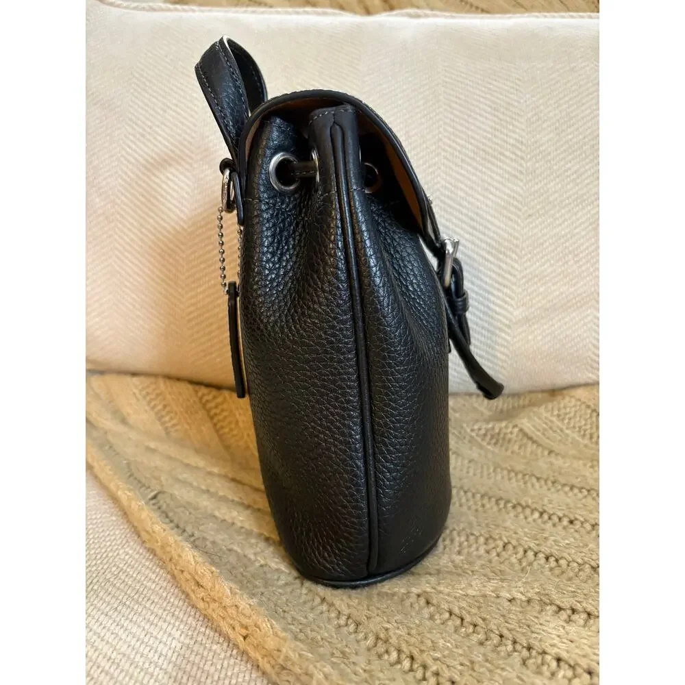 Coach Amelia Convertible Backpack Black Leather CL408 Crossbody/Shoulder - Picture 5 of 11